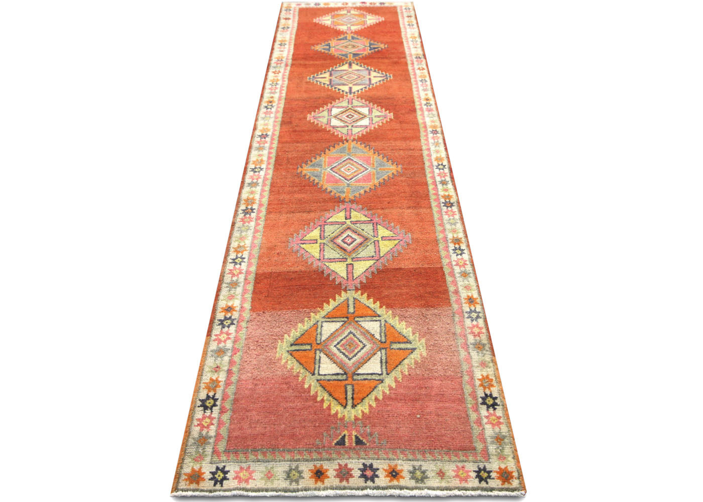 Vintage Turkish Oushak Runner - 2'10" x 12'