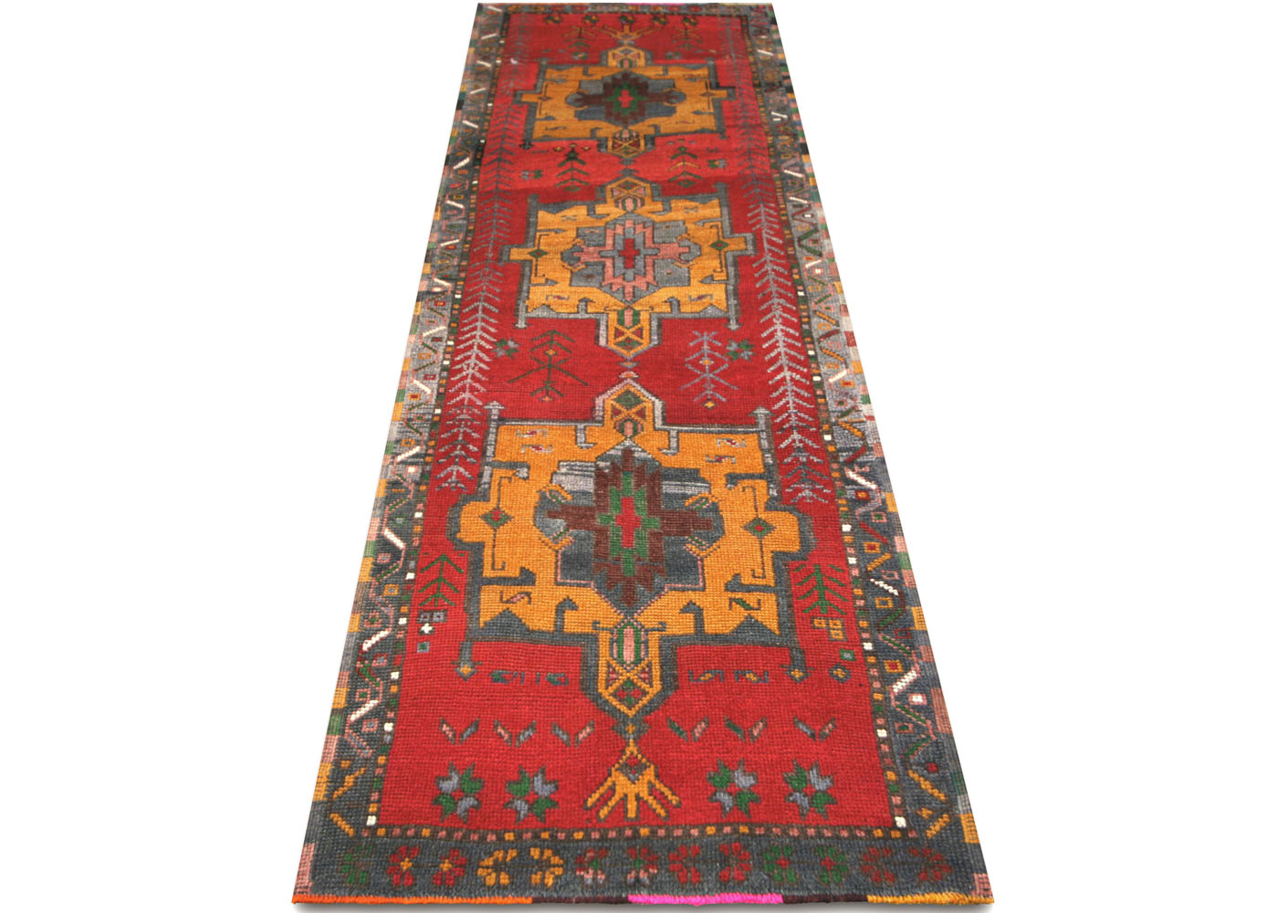 Vintage Turkish Oushak Runner - 3'2" x 11'9"