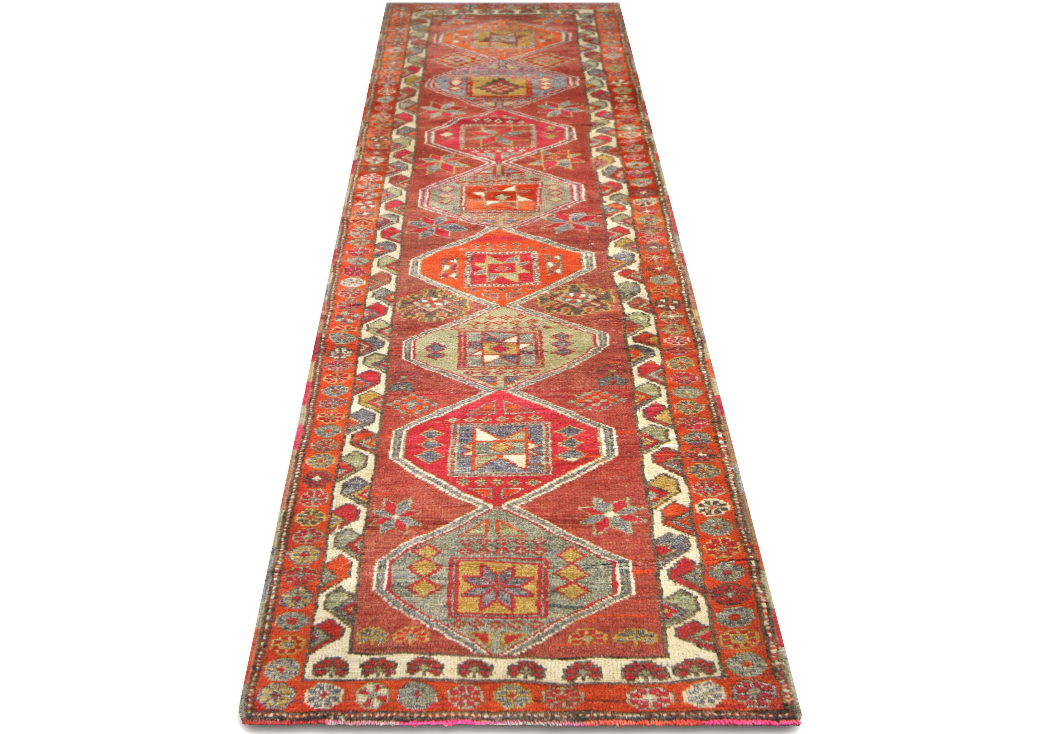 Vintage Turkish Oushak Runner - 2'10" x 10'9"