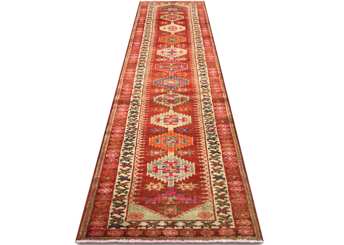 Vintage Turkish Oushak Runner - 2'10" x 12'2"