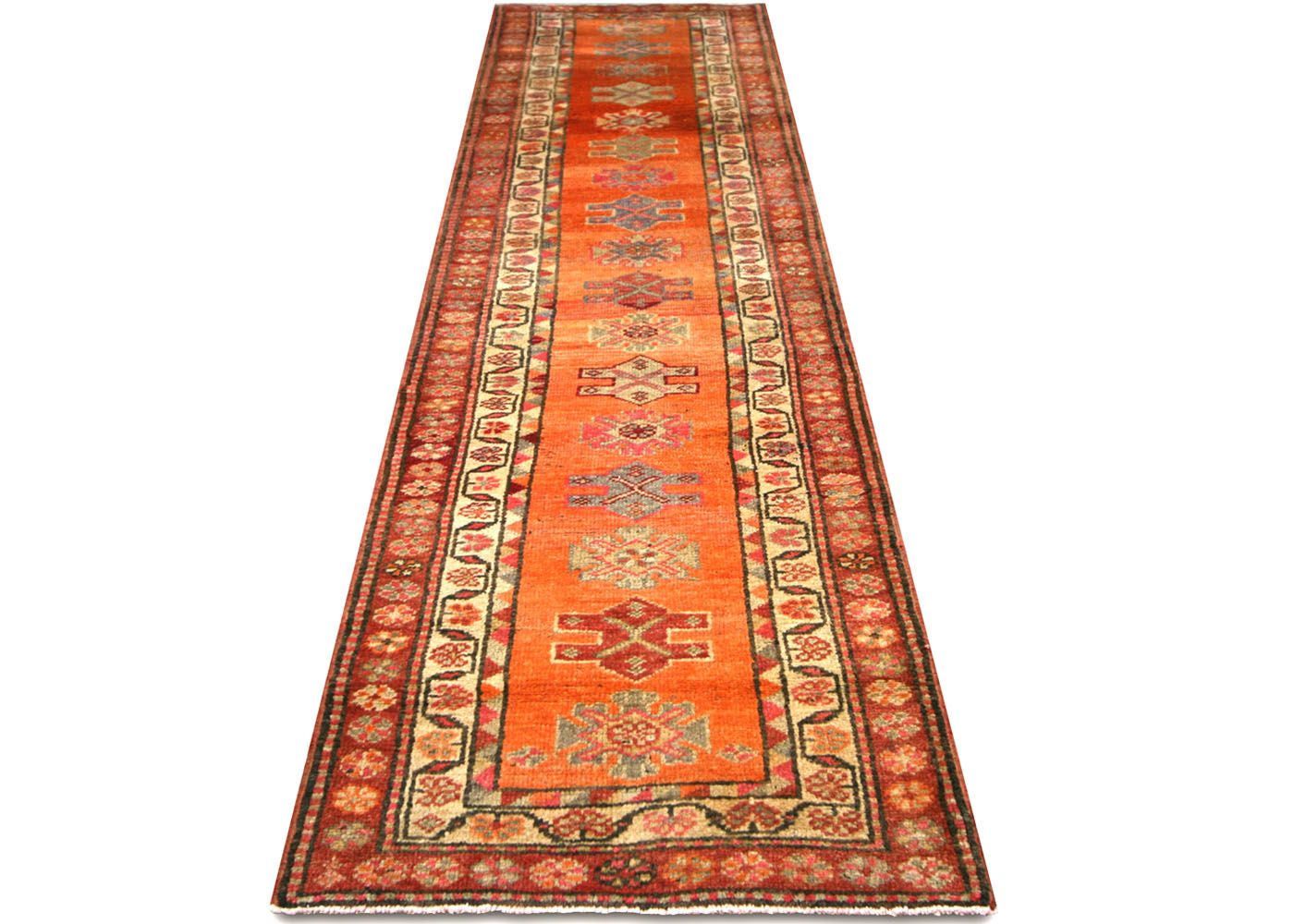 Vintage Turkish Oushak Runner - 3' x 12'9"