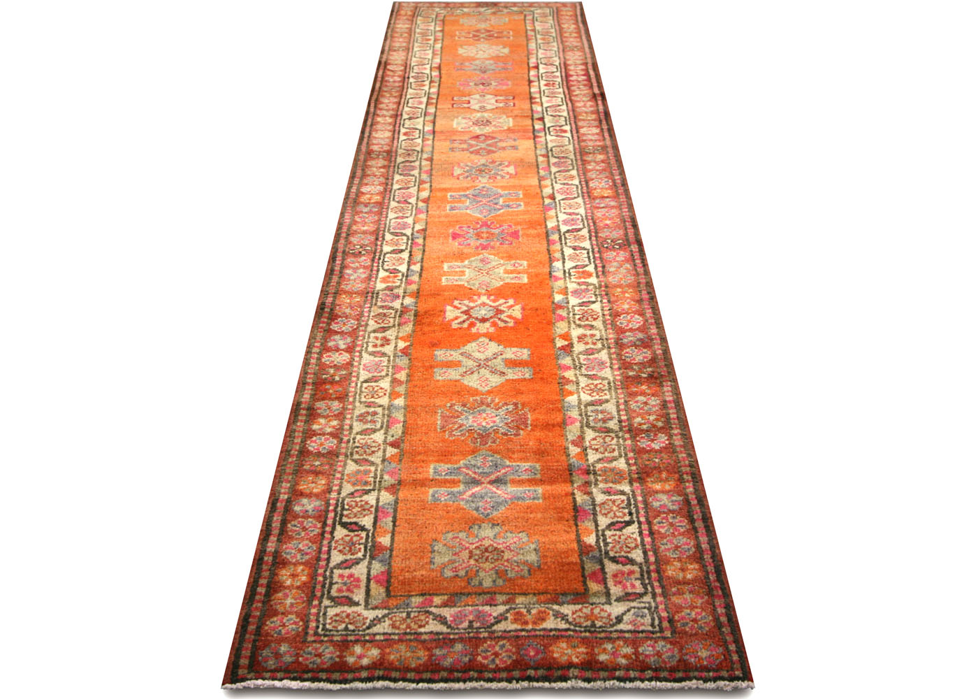 Vintage Turkish Oushak Runner - 3' x 12'9"