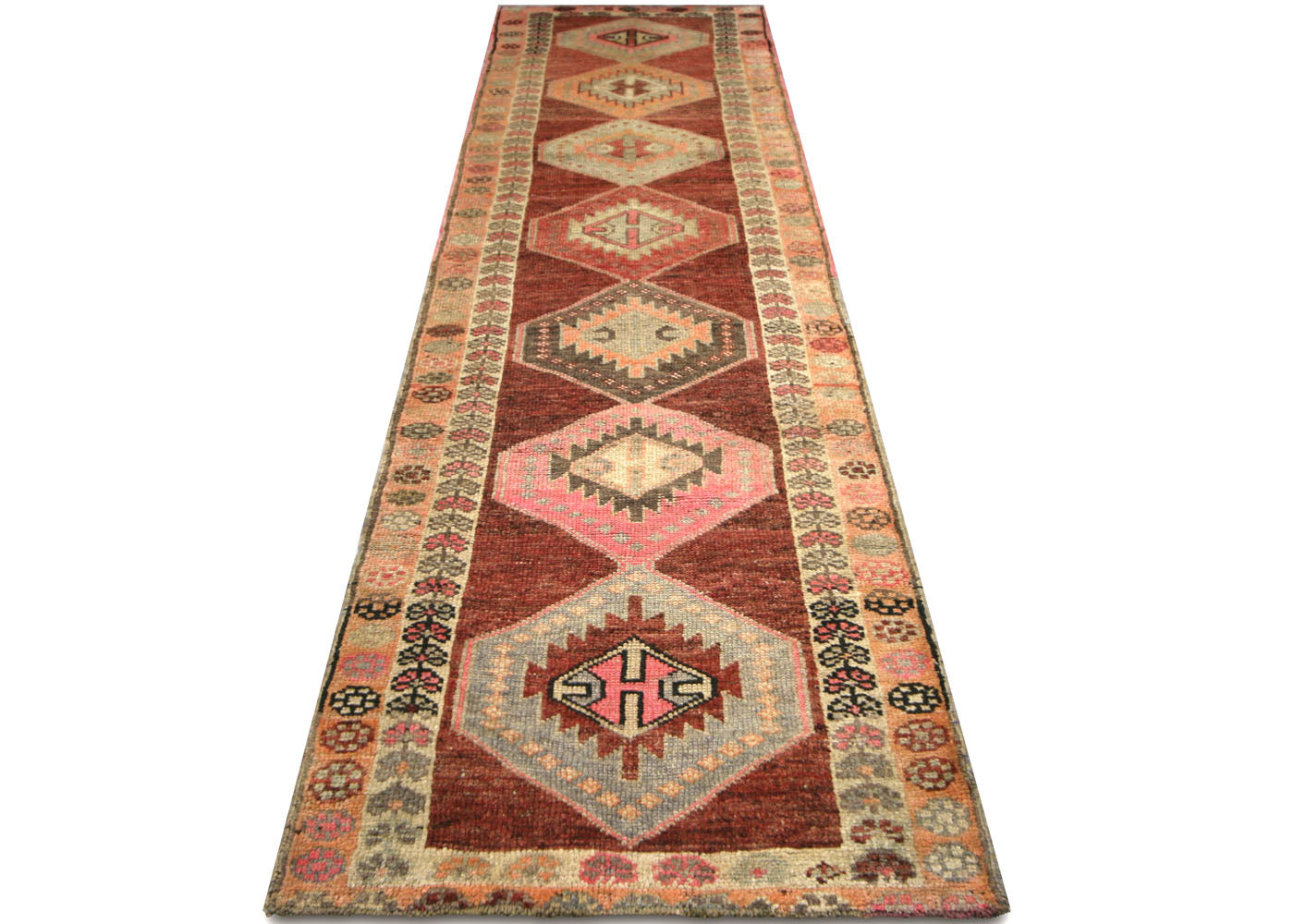 Vintage Turkish Oushak Runner - 3' x 12'6"