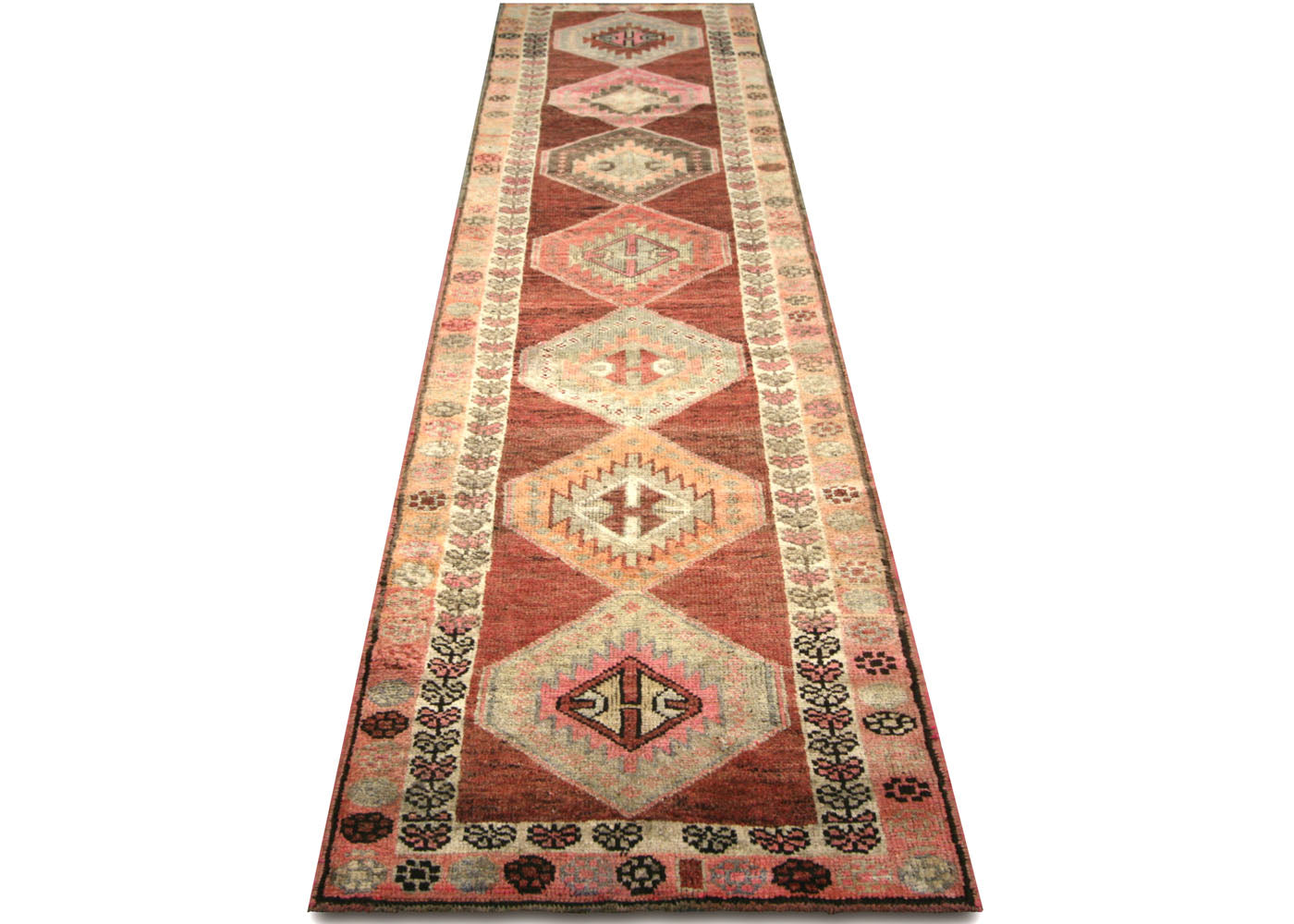 Vintage Turkish Oushak Runner - 3' x 12'6"