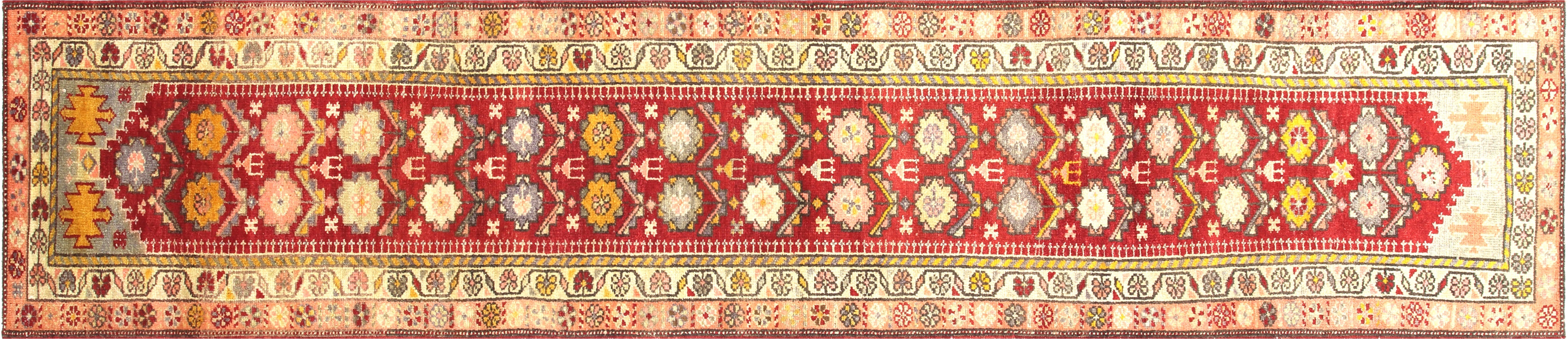 Vintage Turkish Oushak Runner - 2'8" x 12'6"