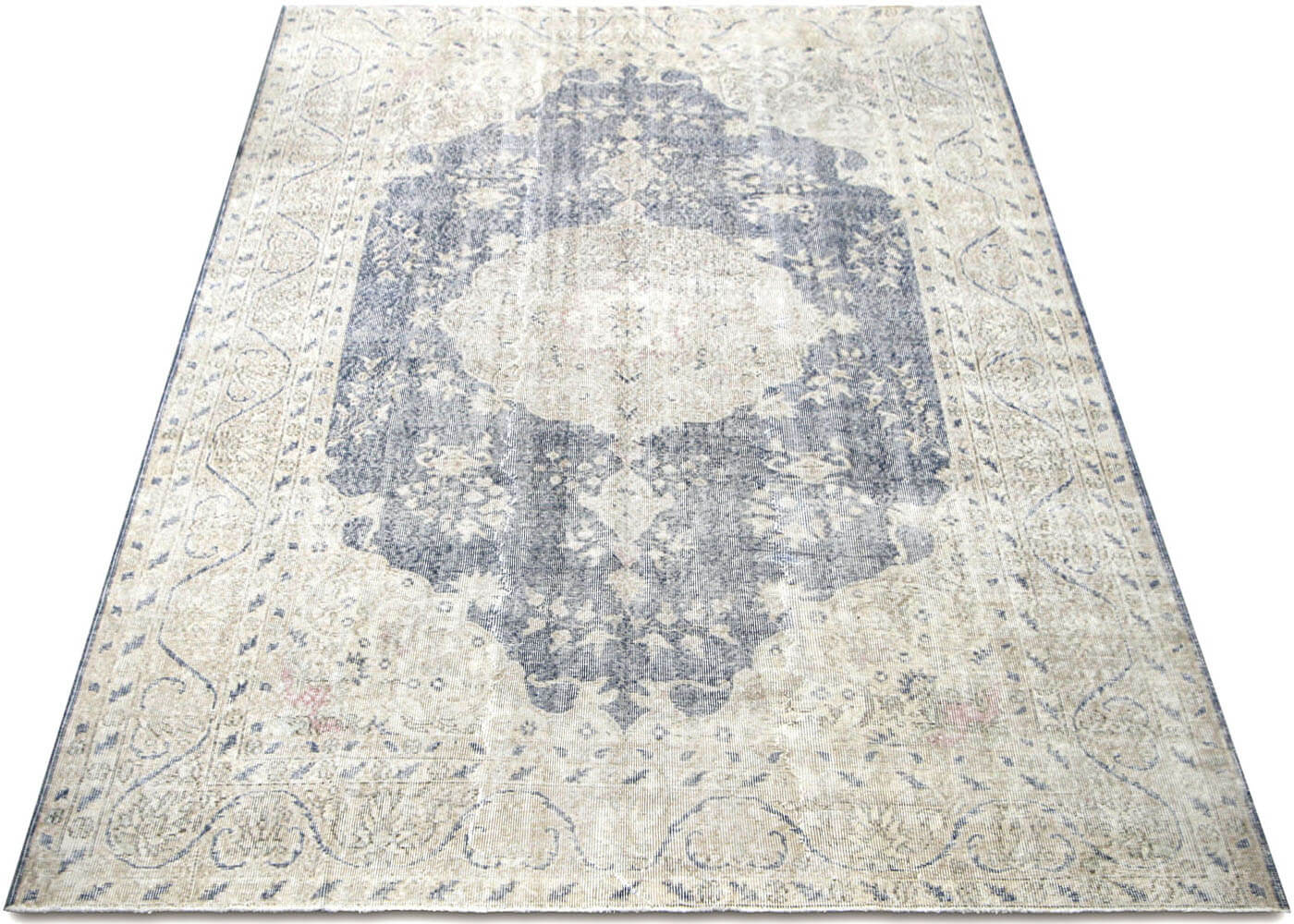Vintage Turkish Oushak Rug - 6'11" x 9'11"