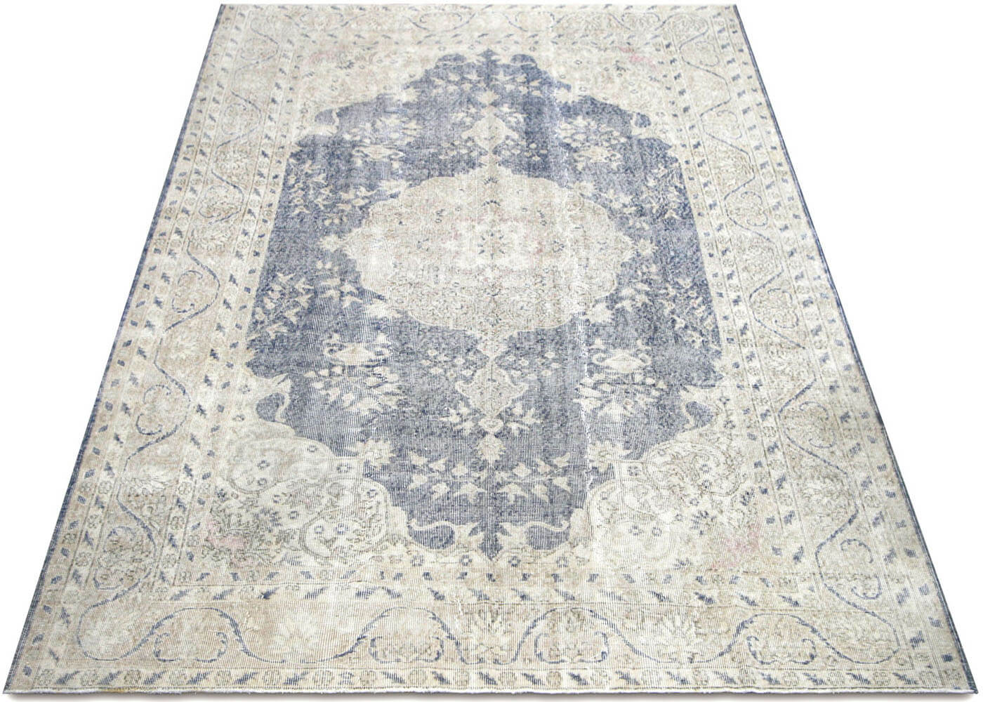 Vintage Turkish Oushak Rug - 6'11" x 9'11"