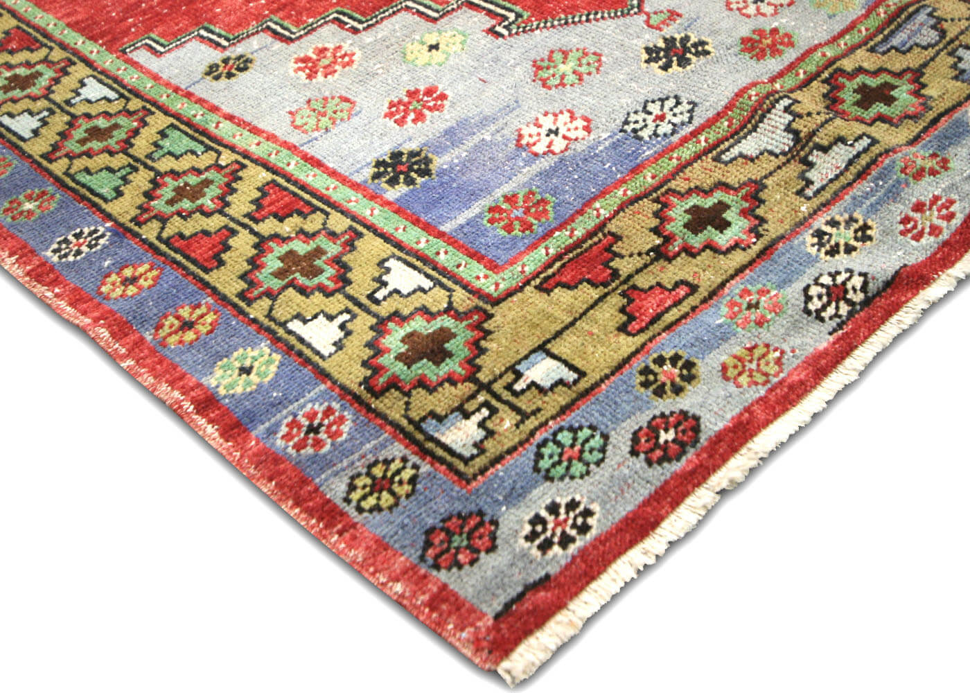 Vintage Turkish Oushak Rug - 3'9" x 9'4"