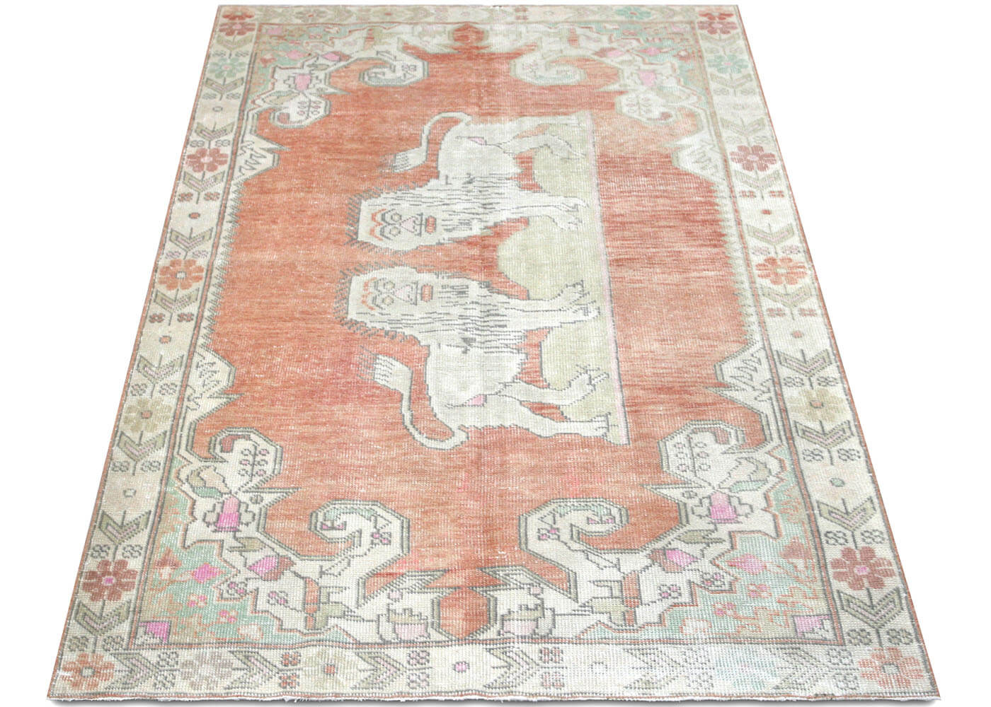 Vintage Turkish Oushak Rug - 4'5" x 7'2"