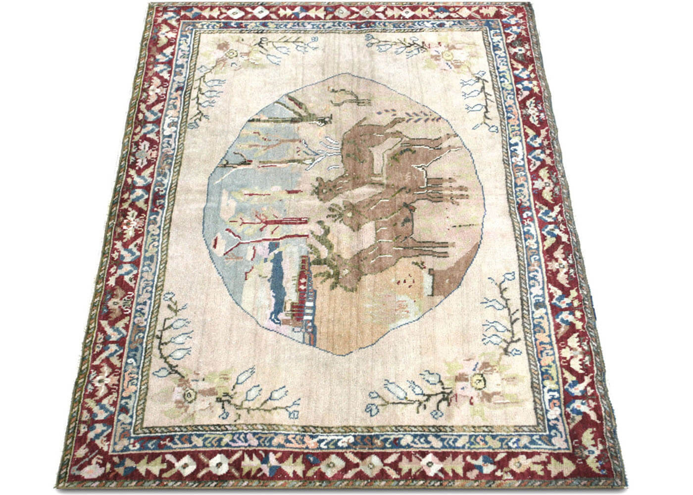 Vintage Turkish Oushak Rug - 2'11" x 4'11"