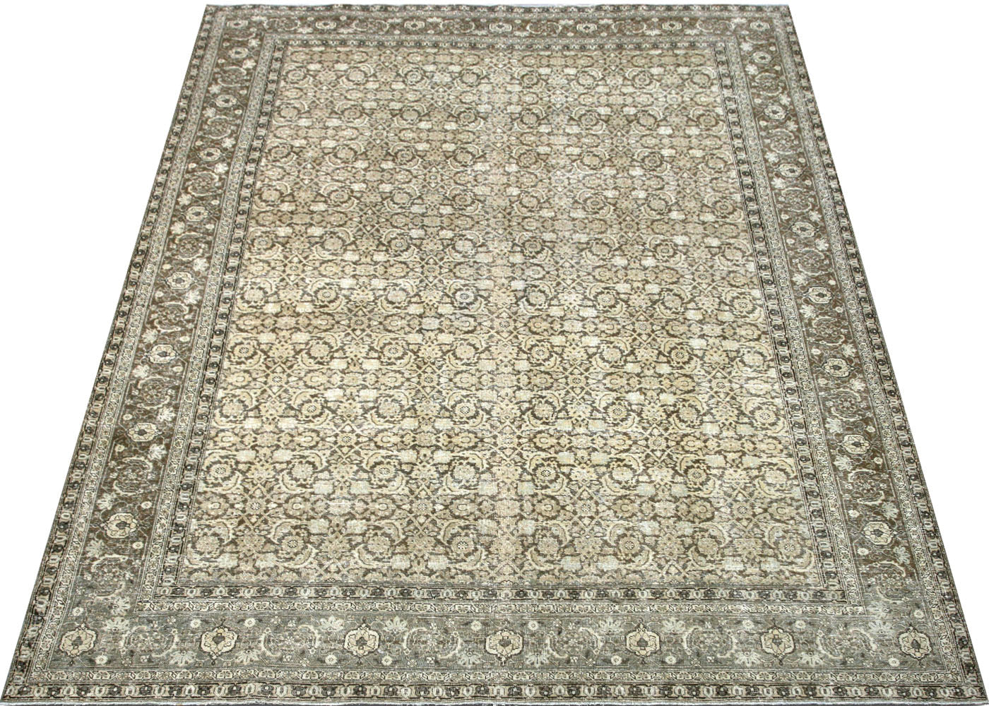 Semi Antique Persian Tabriz Rug - 9' x 12'1"