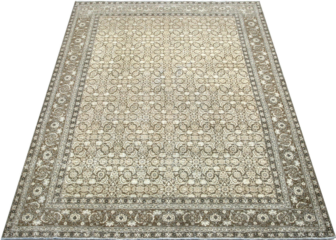 Semi Antique Persian Tabriz Rug - 9' x 12'1"