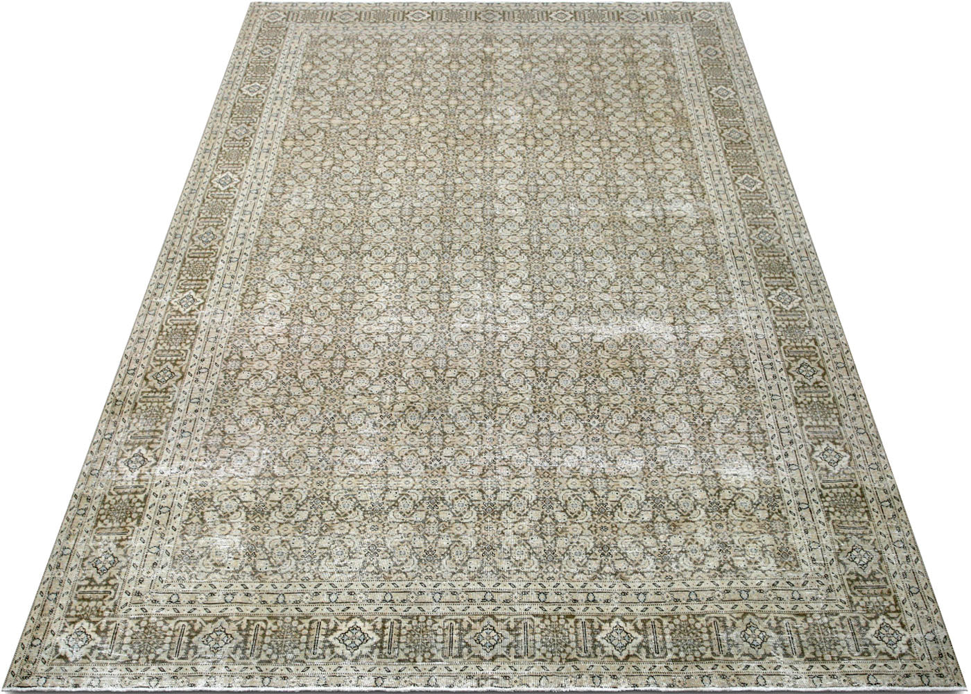 Semi Antique Persian Tabriz Rug - 8'8" x 13'1"