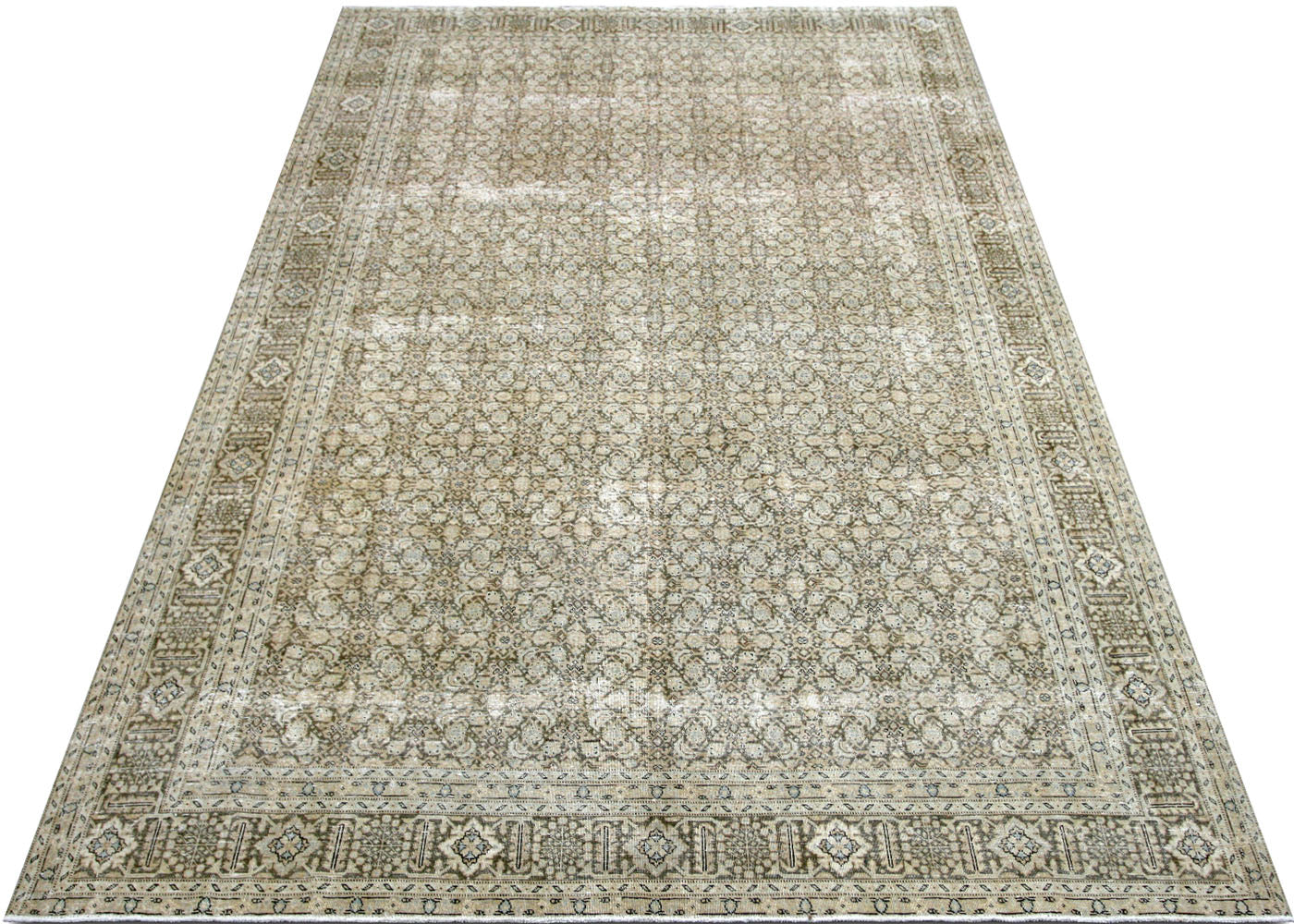 Semi Antique Persian Tabriz Rug - 8'8" x 13'1"