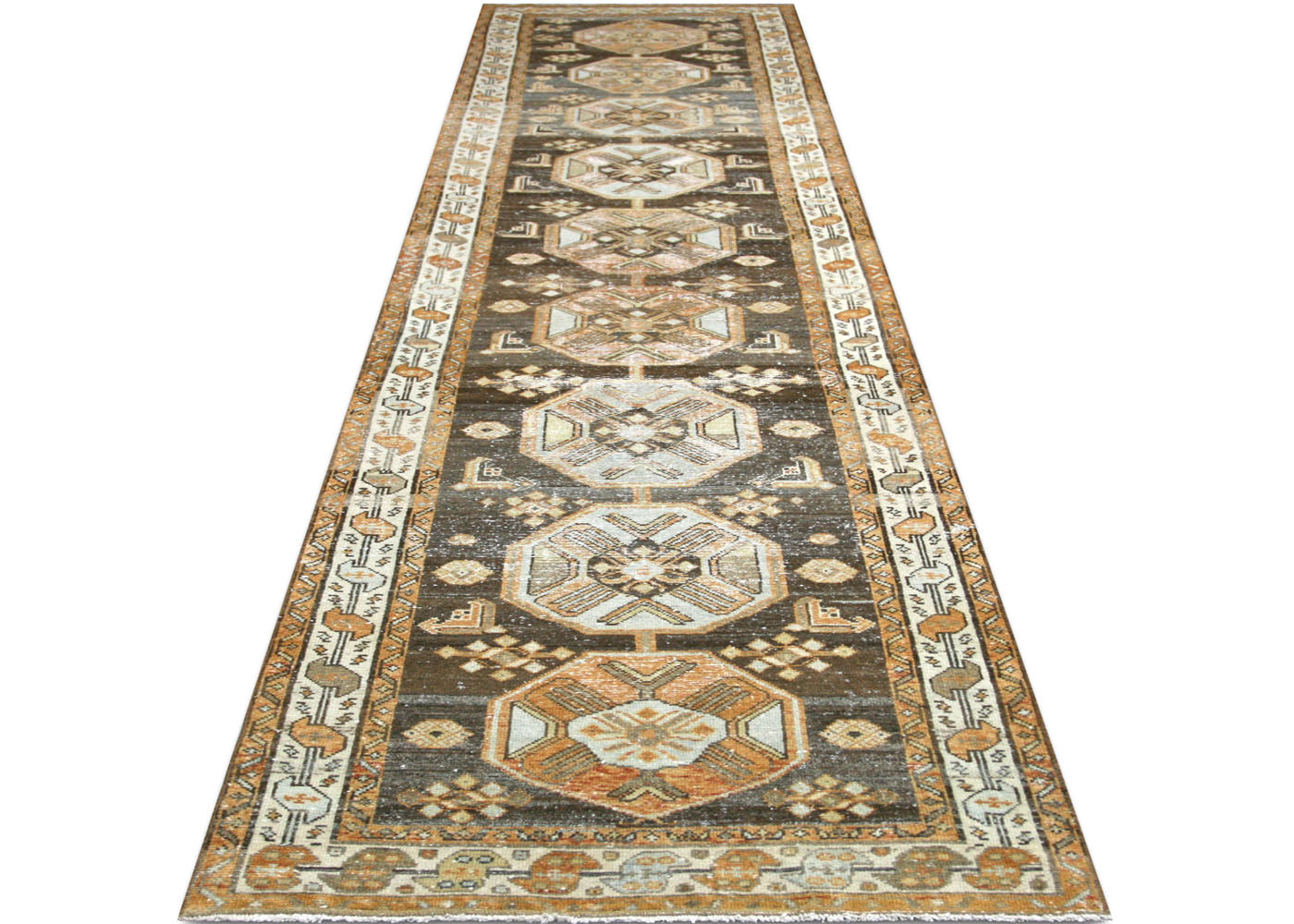 Semi Antique Persian Melayer Runner - 3'1" x 13'9"