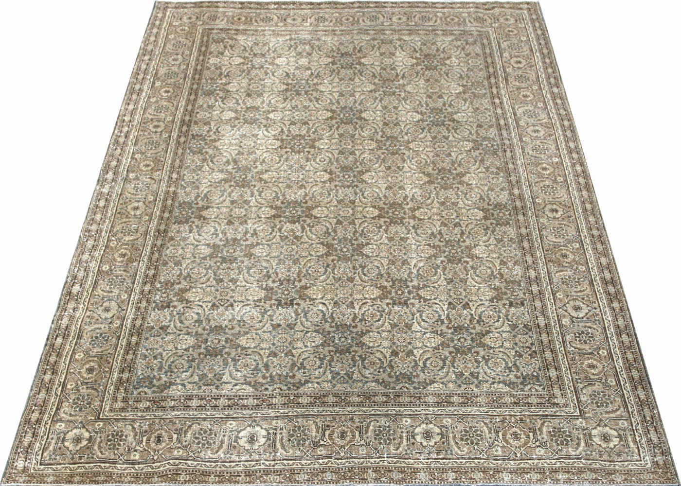 Semi Antique Persian Tabriz Rug - 6'9" x 10'