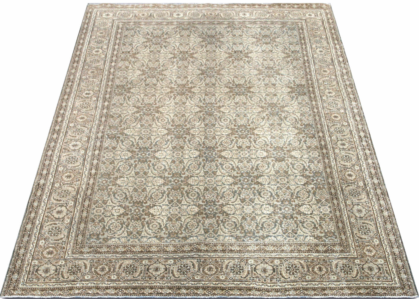 Semi Antique Persian Tabriz Rug - 6'9" x 10'