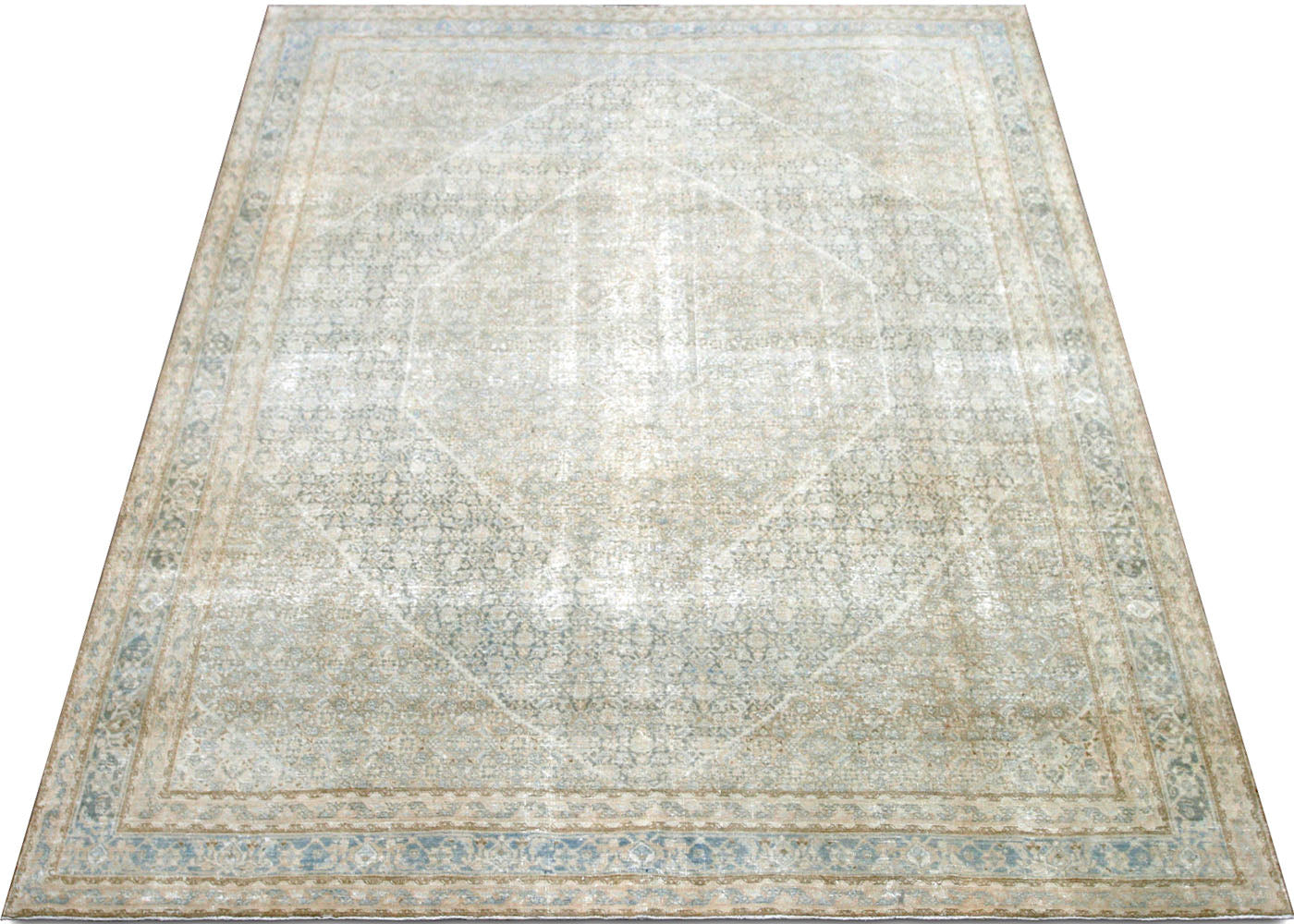 Semi Antique Persian Tabriz Rug - 9'5" x 12'1"