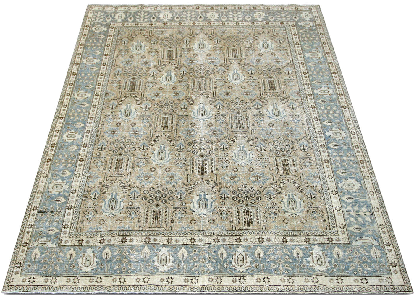 Semi Antique Persian Tabriz Rug - 7'3" x 9'9"