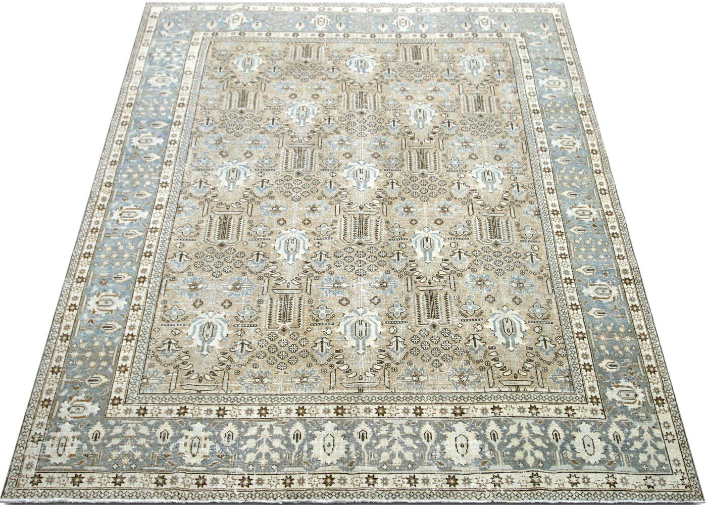 Semi Antique Persian Tabriz Rug - 7'3" x 9'9"