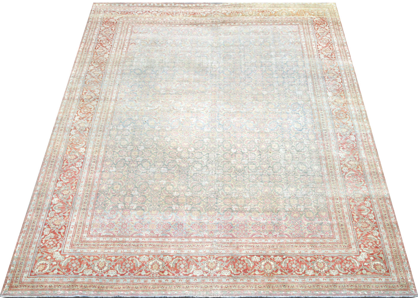 Semi Antique Persian Tabriz Rug - 9'4" x 12'5"