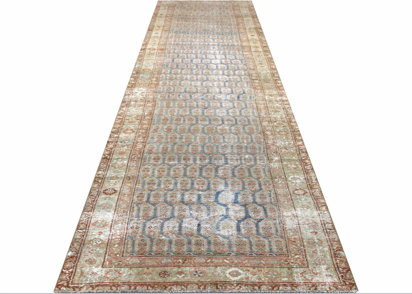 Semi Antique Persian Melayer Runner - 3'4" x 15'6"