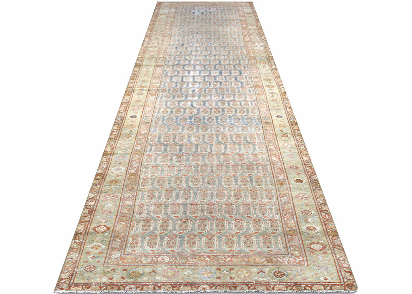 Semi Antique Persian Melayer Runner - 3'4" x 15'6"