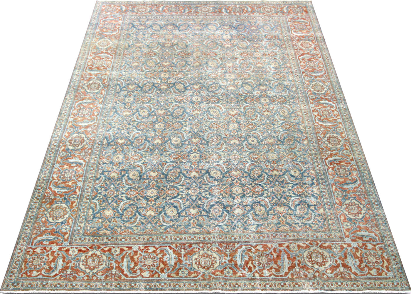 Semi Antique Persian Mahal Rug - 7'3" x 10'1"