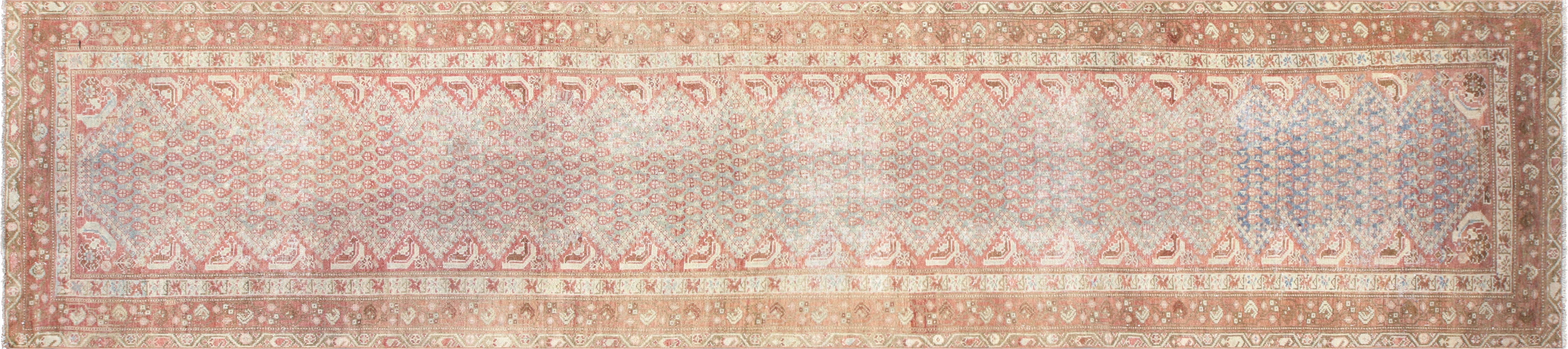 Semi Antique Persian Melayer Carpet - 2'9" x 12'6"
