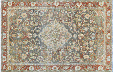 Vintage Persian Mahal Rug - 4'3" x 6'7"