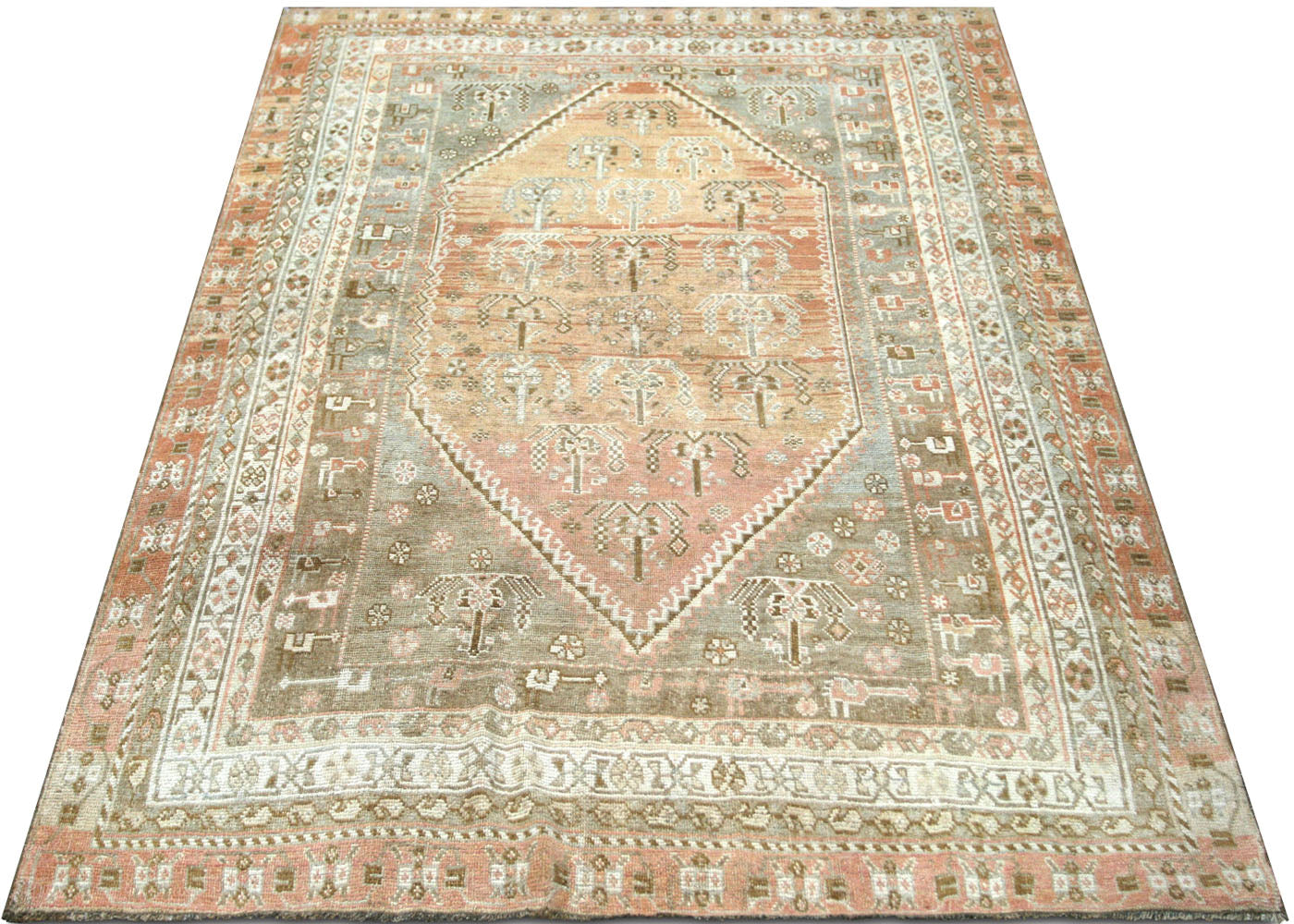 Semi Antique Persian Shiraz Rug - 5'4" x 7'5"