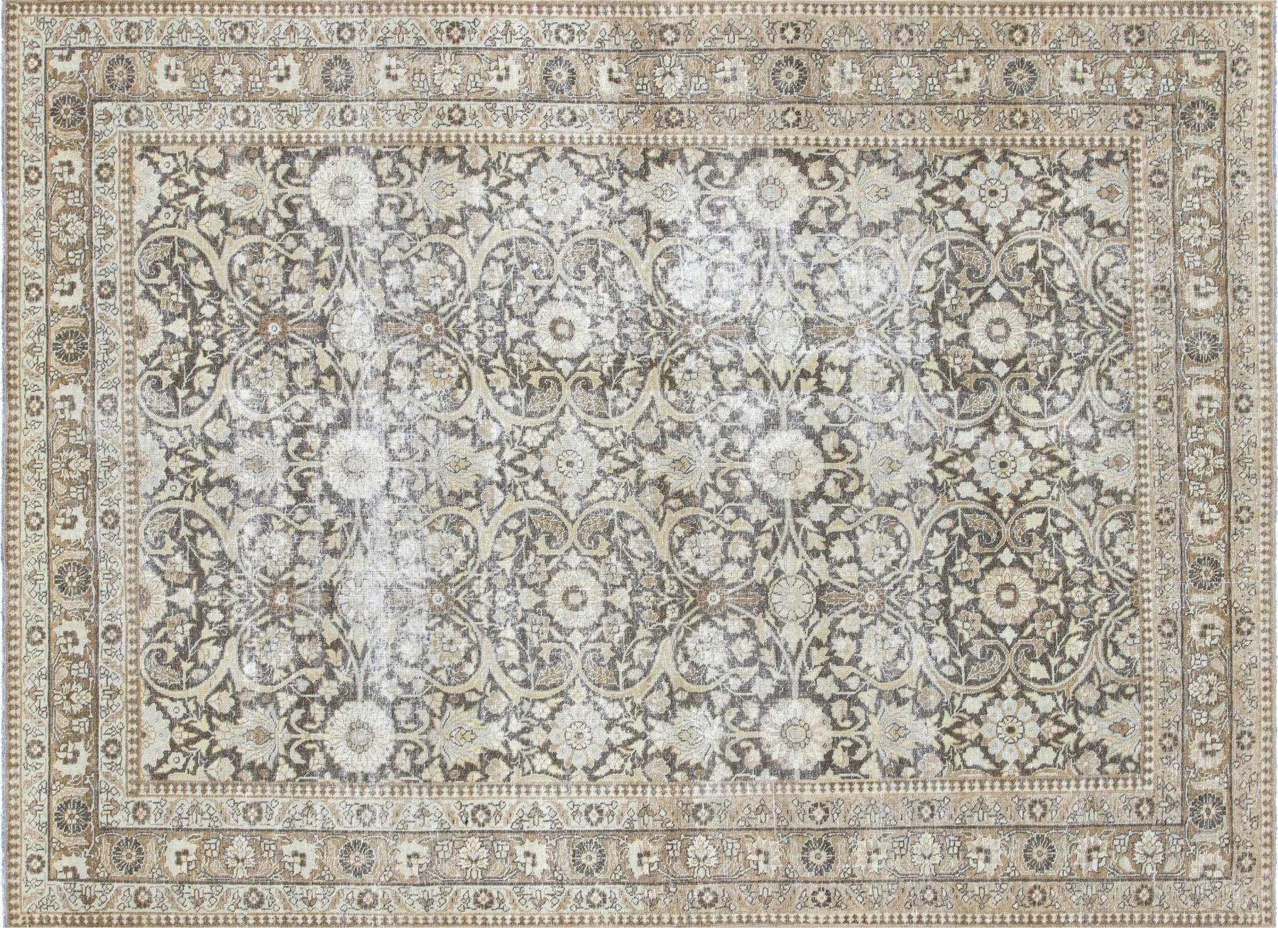 Antique Persian Tabriz Carpet - 7'3" x 9'10"