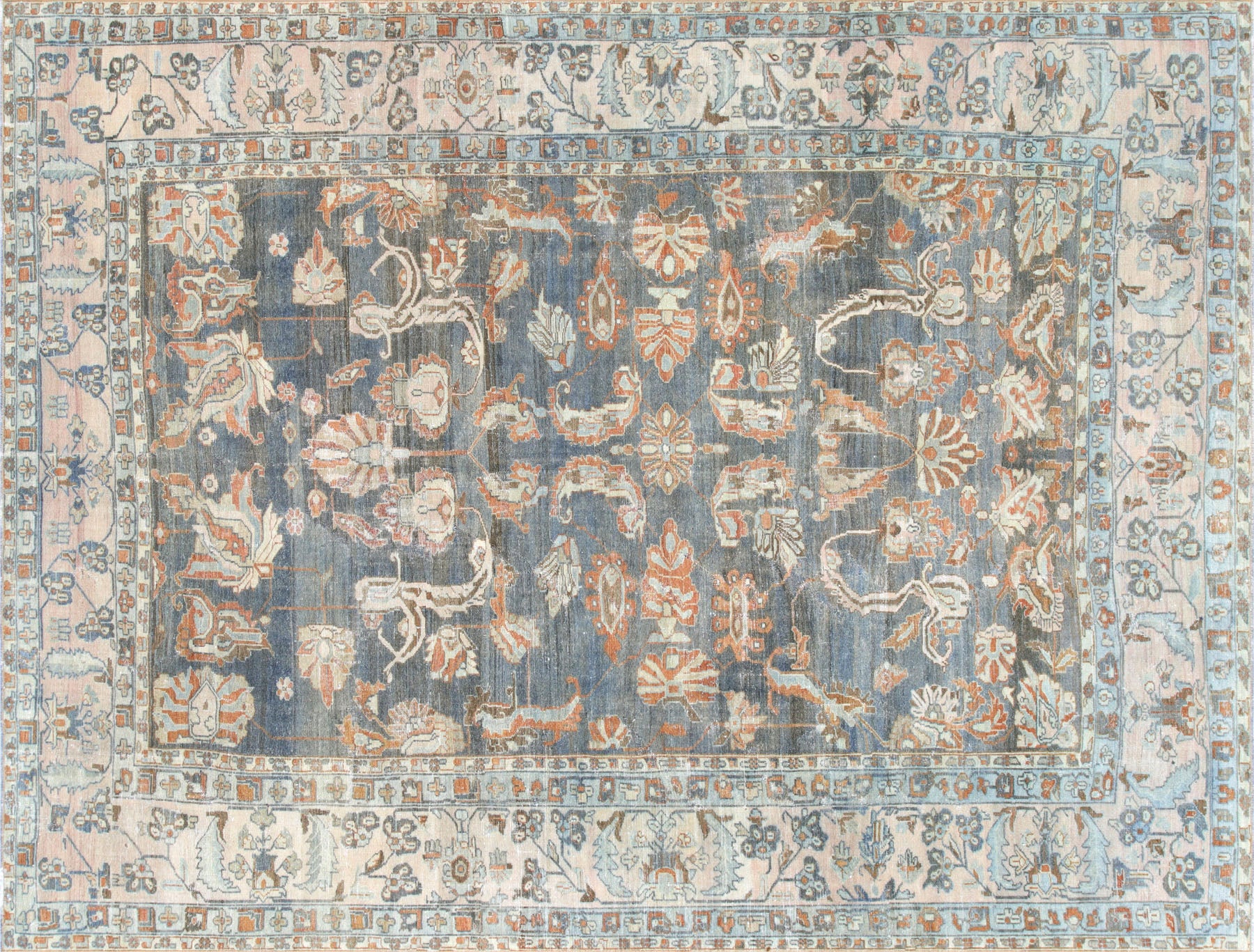 Semi Antique Persian Melayer Carpet - 8'6" x 11'3"