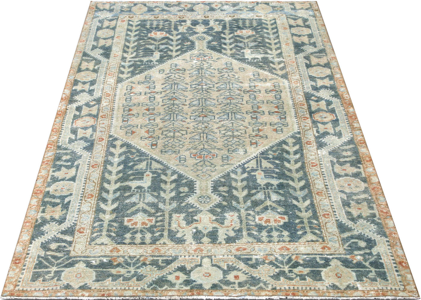 Semi Antique Persian Melayer Rug - 3'10" x 6'6"