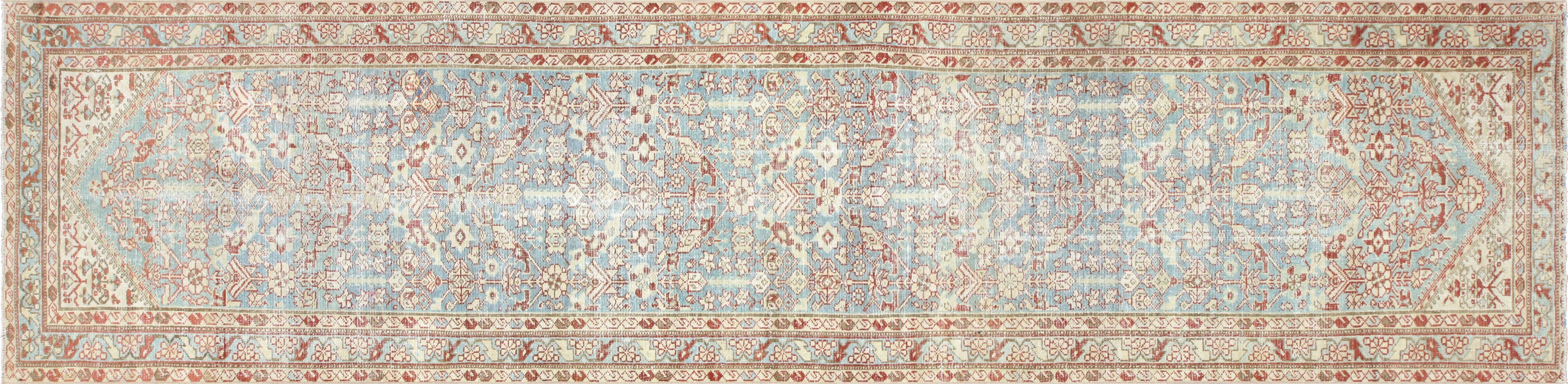 Semi Antique Persian Melayer Carpet - 3'4" x 13'5"
