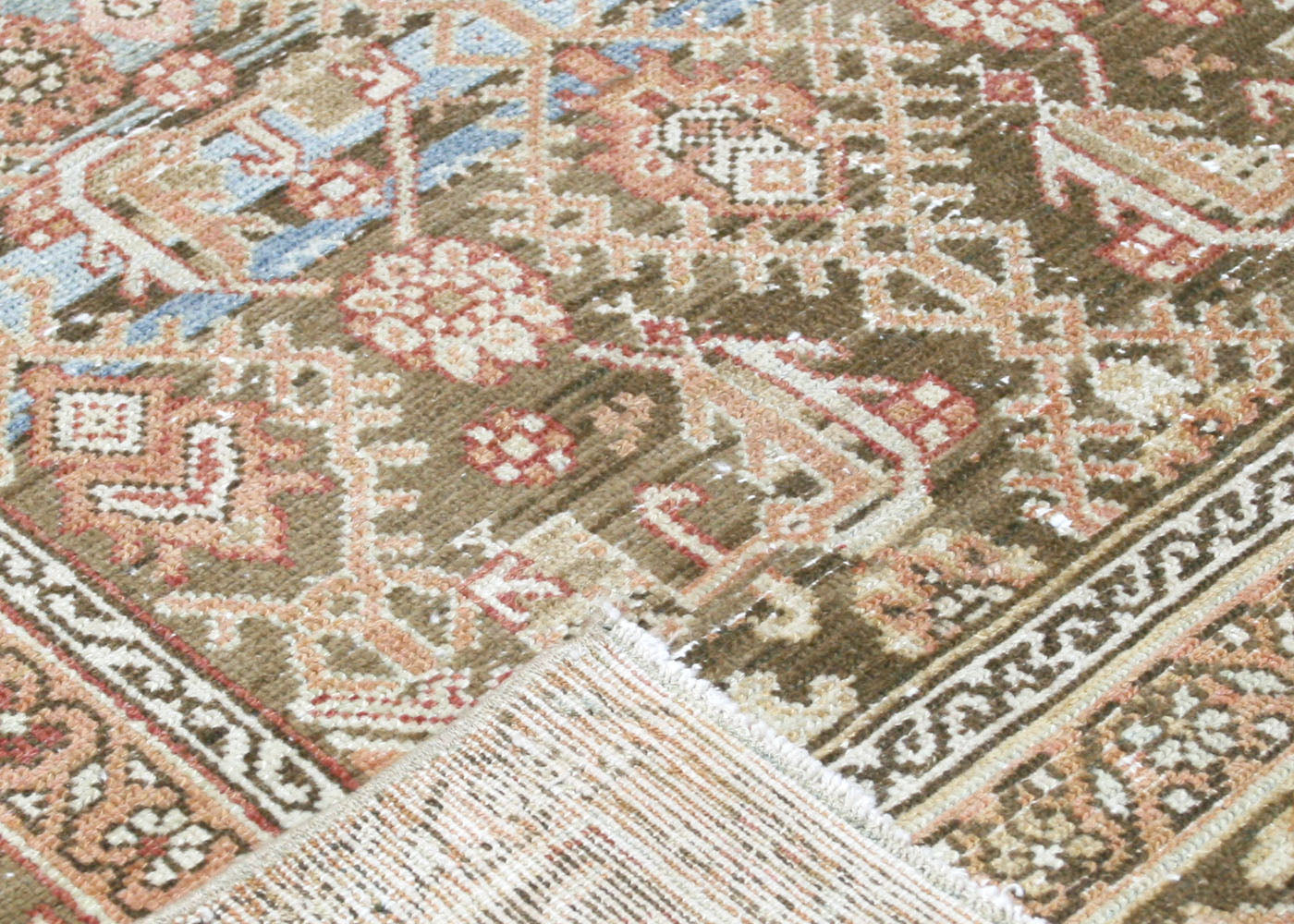 Semi Antique Persian Melayer Runner - 3'4" x 16'11"