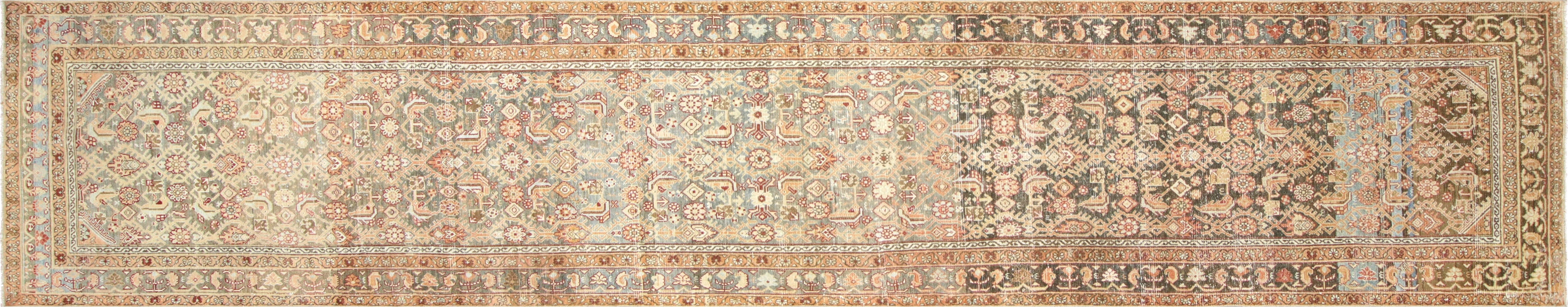 Semi Antique Persian Melayer Carpet - 3'4" x 6'11"