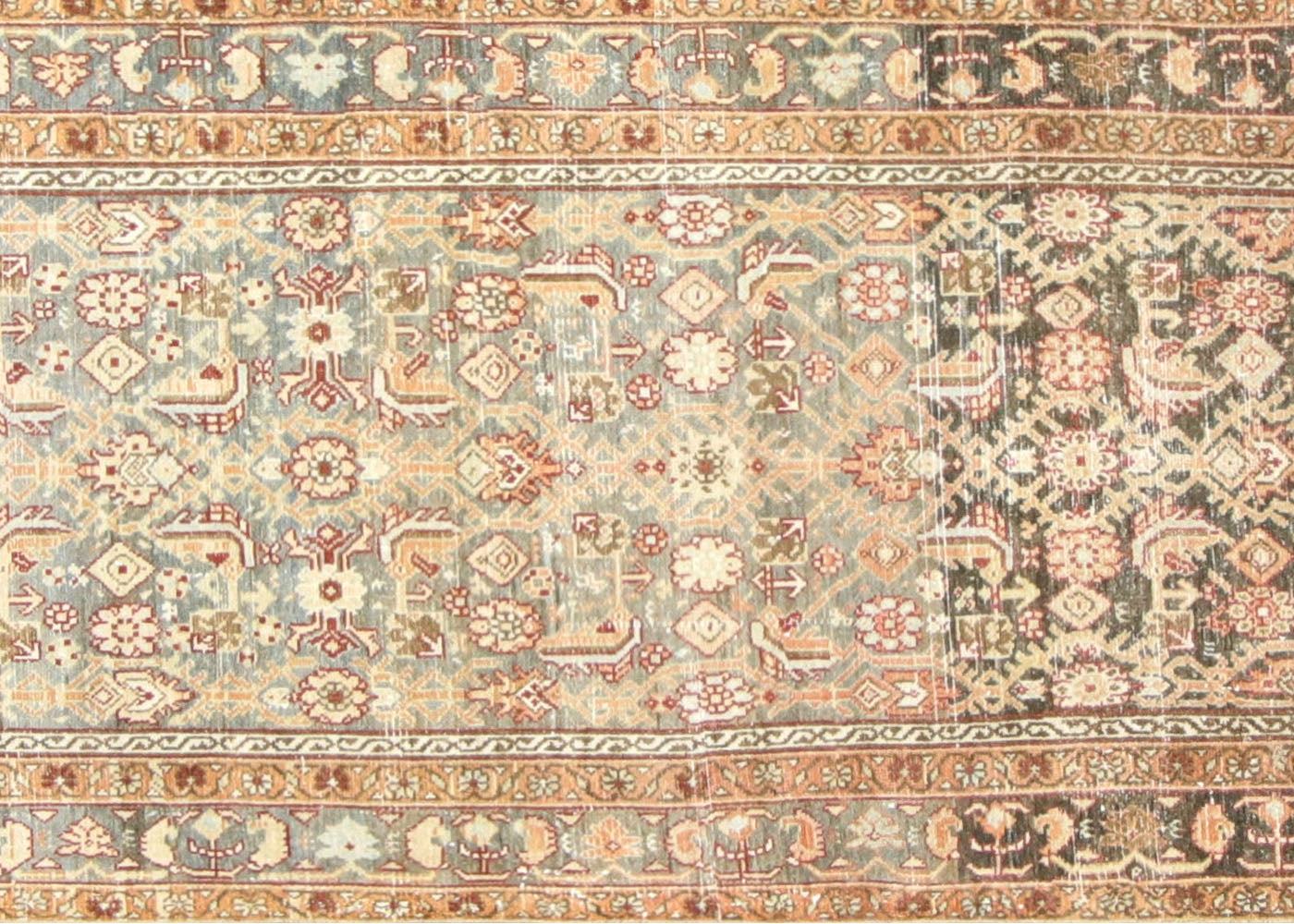 Semi Antique Persian Melayer Runner - 3'4" x 16'11"