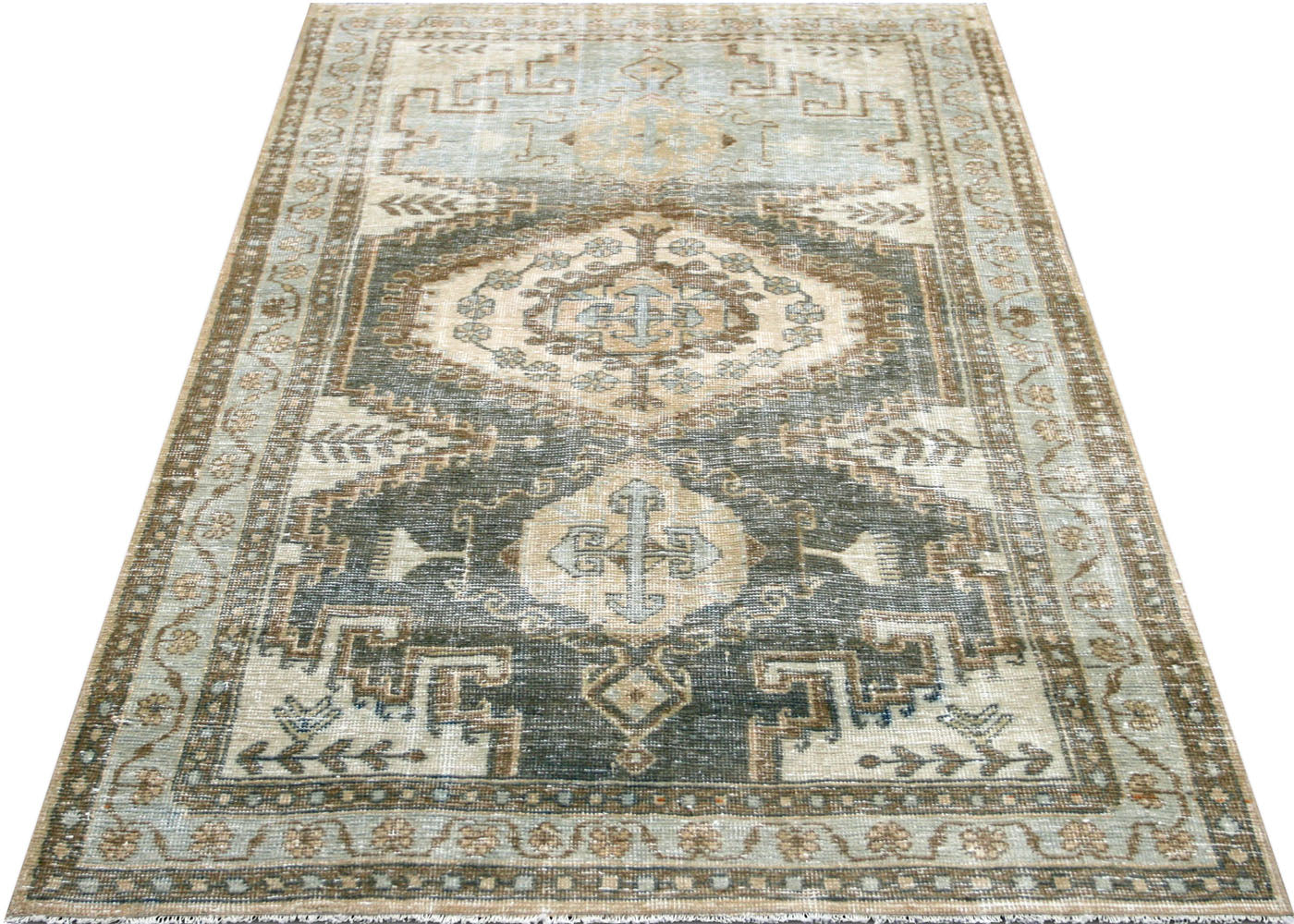 Semi Antique Persian Melayer Rug - 3'7" x 7'1"