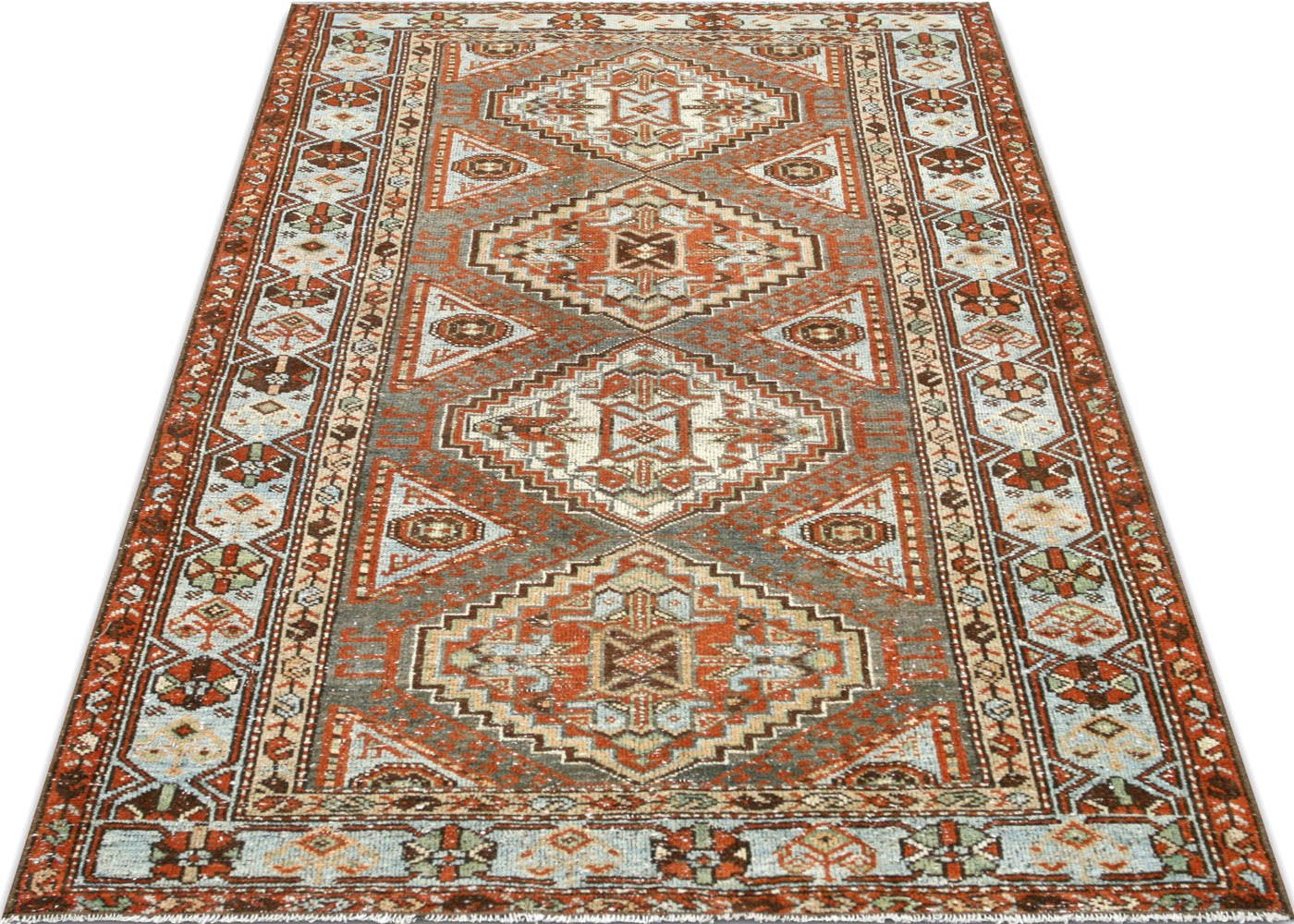Semi Antique Persian Melayer Rug - 3'6" x 6'3"