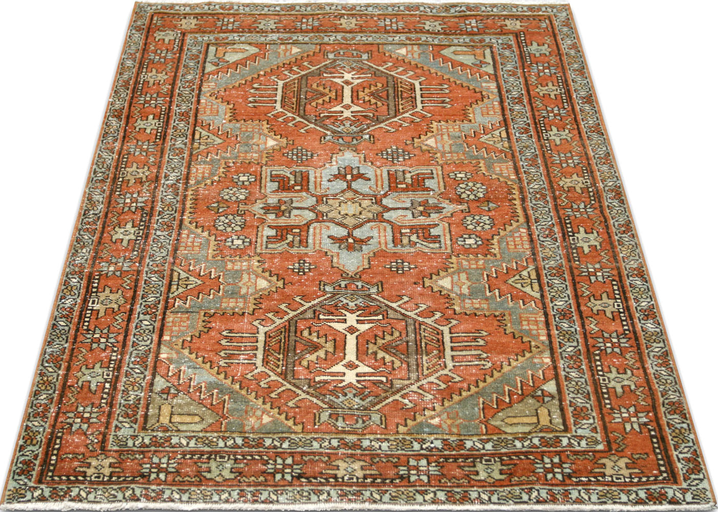 Semi Antique Persian Heriz Rug - 3' x 4'8"