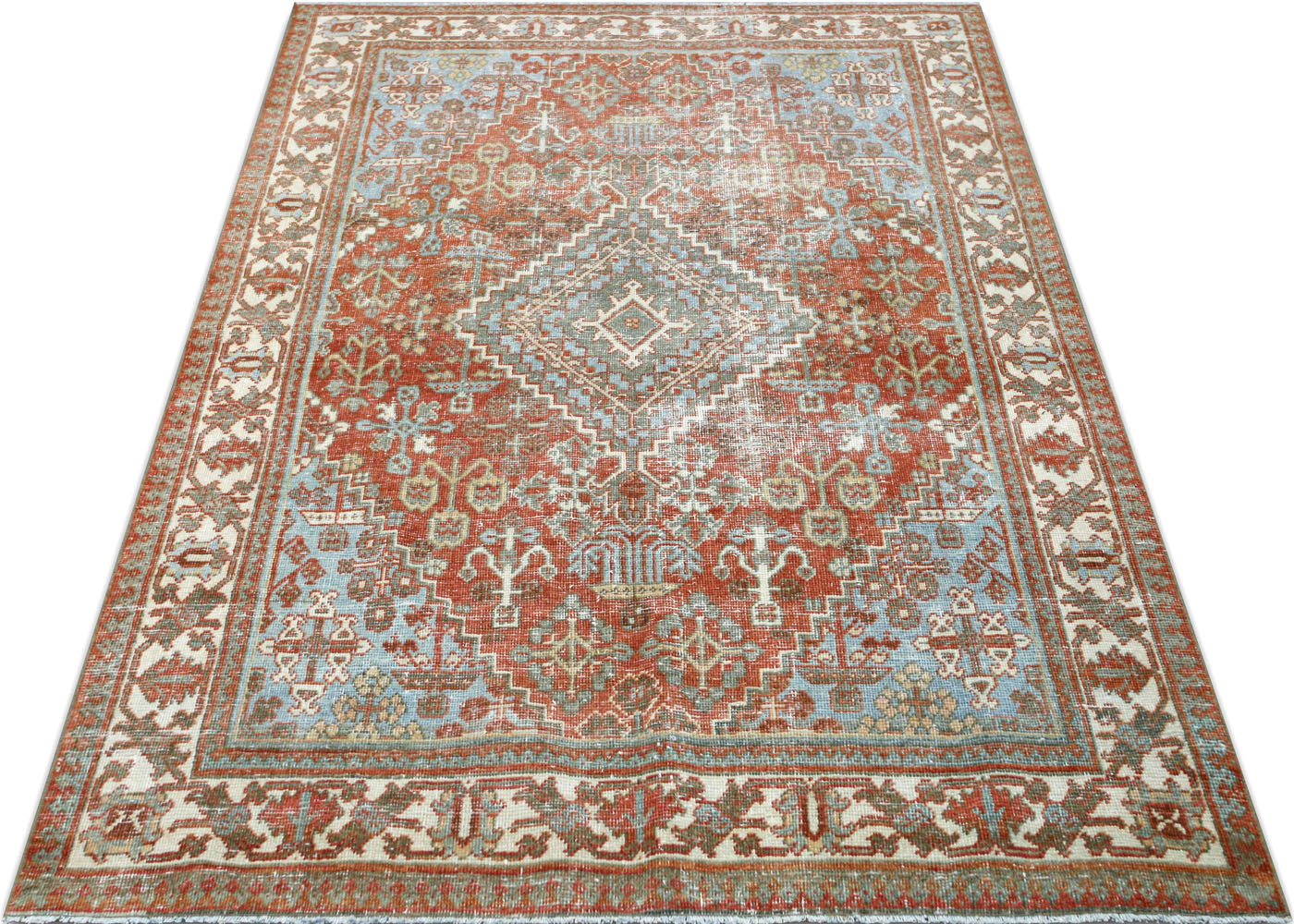 Semi Antique Persian Tabriz Rug - 4'1" x 6'6"