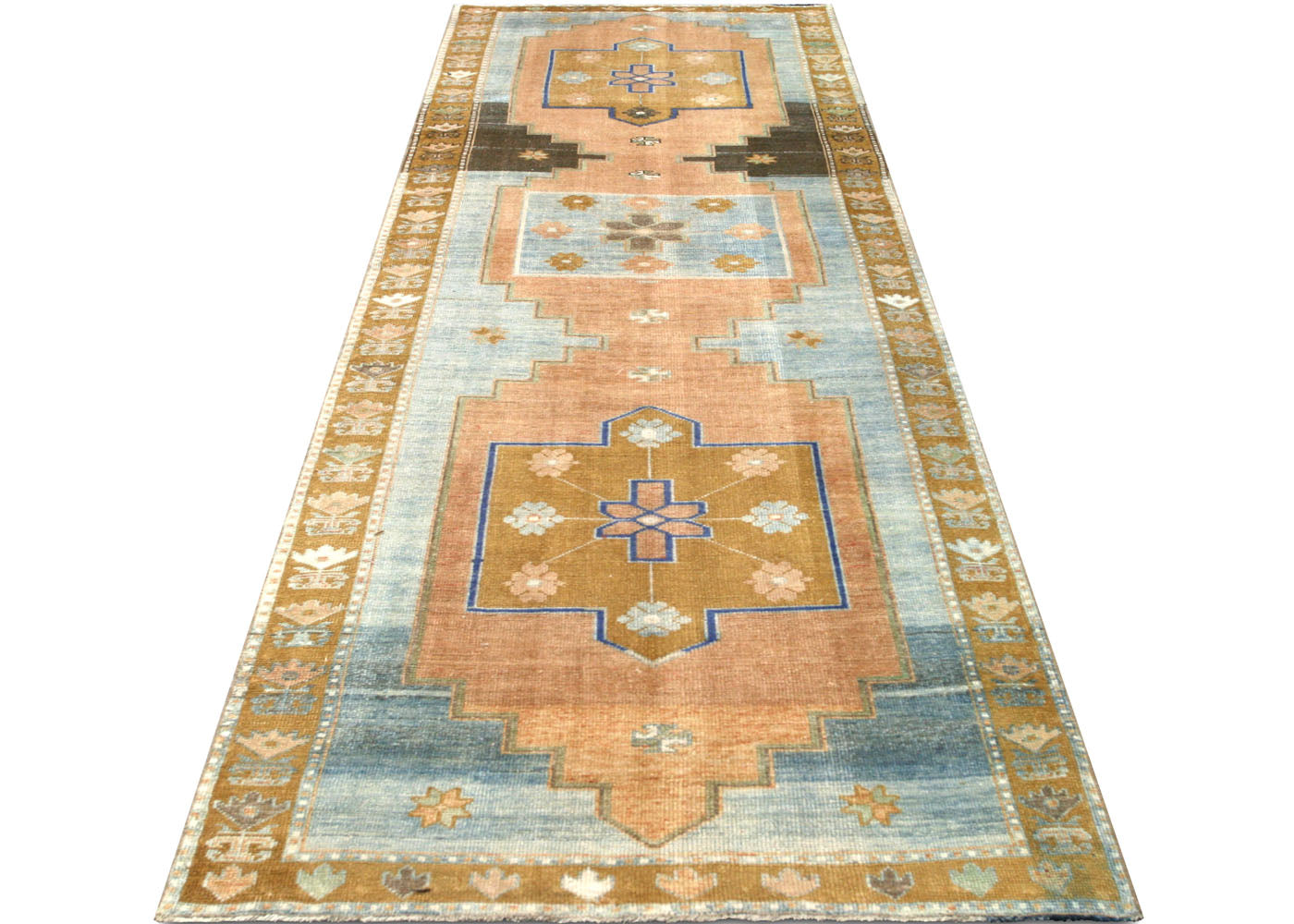 Semi Antique Persian Melayer Runner  - 3'5" x 11'7"