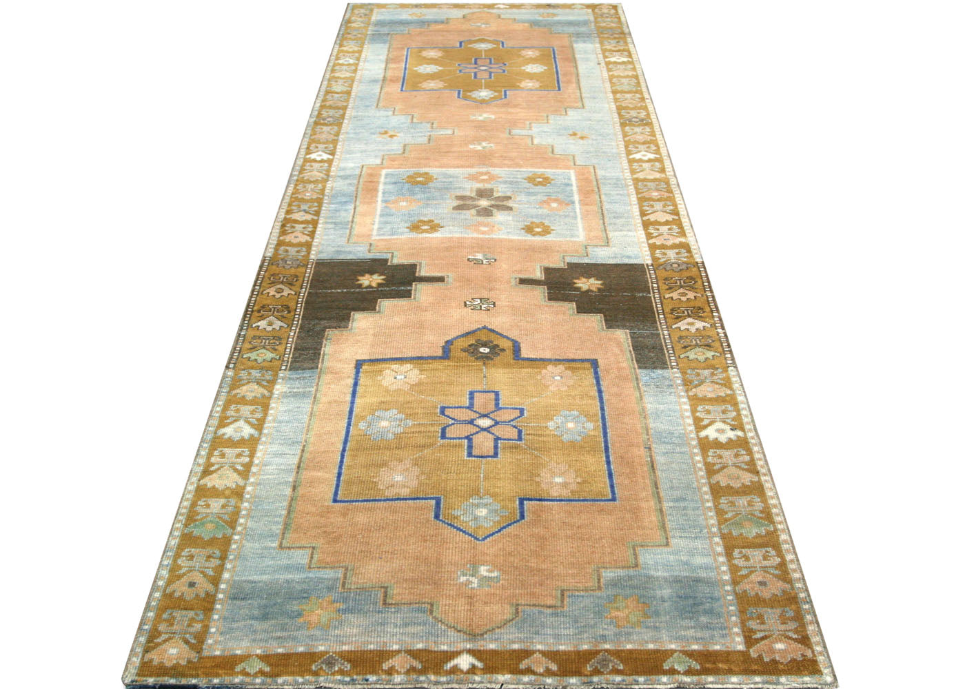 Semi Antique Persian Melayer Runner  - 3'5" x 11'7"