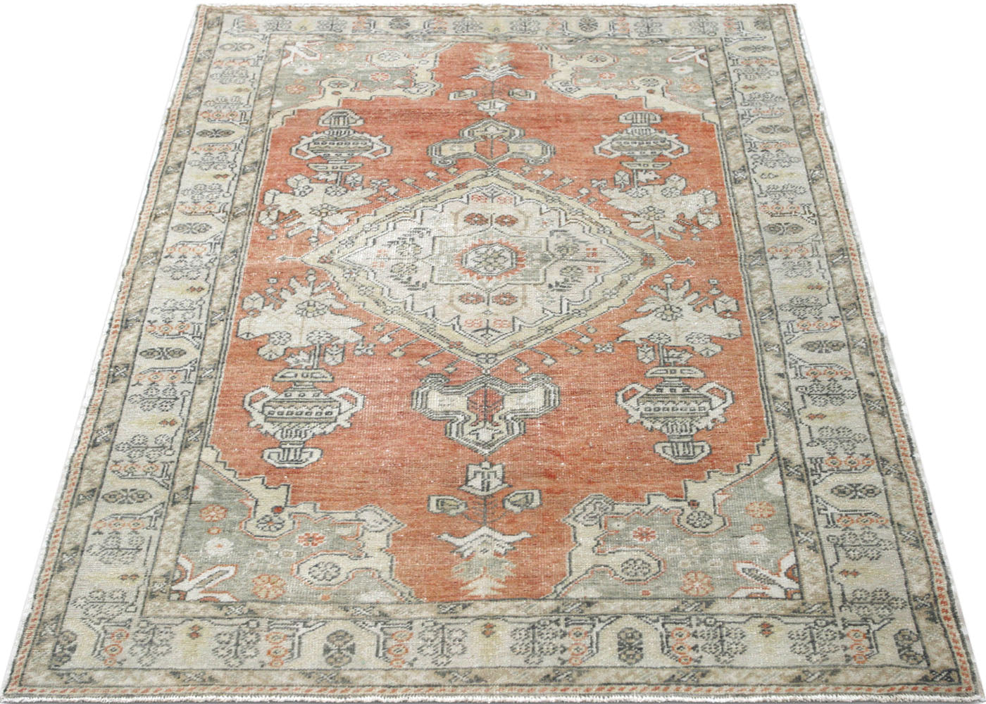 Vintage Turkish Oushak Rug - 4'5" x 6'6"