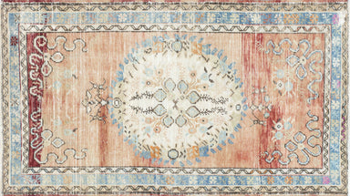 Vintage Turkish Oushak Rug -3'3" X 5'7"