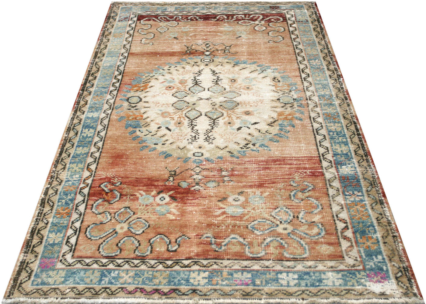 Vintage Turkish Oushak Rug - 3'3" x 5'7"