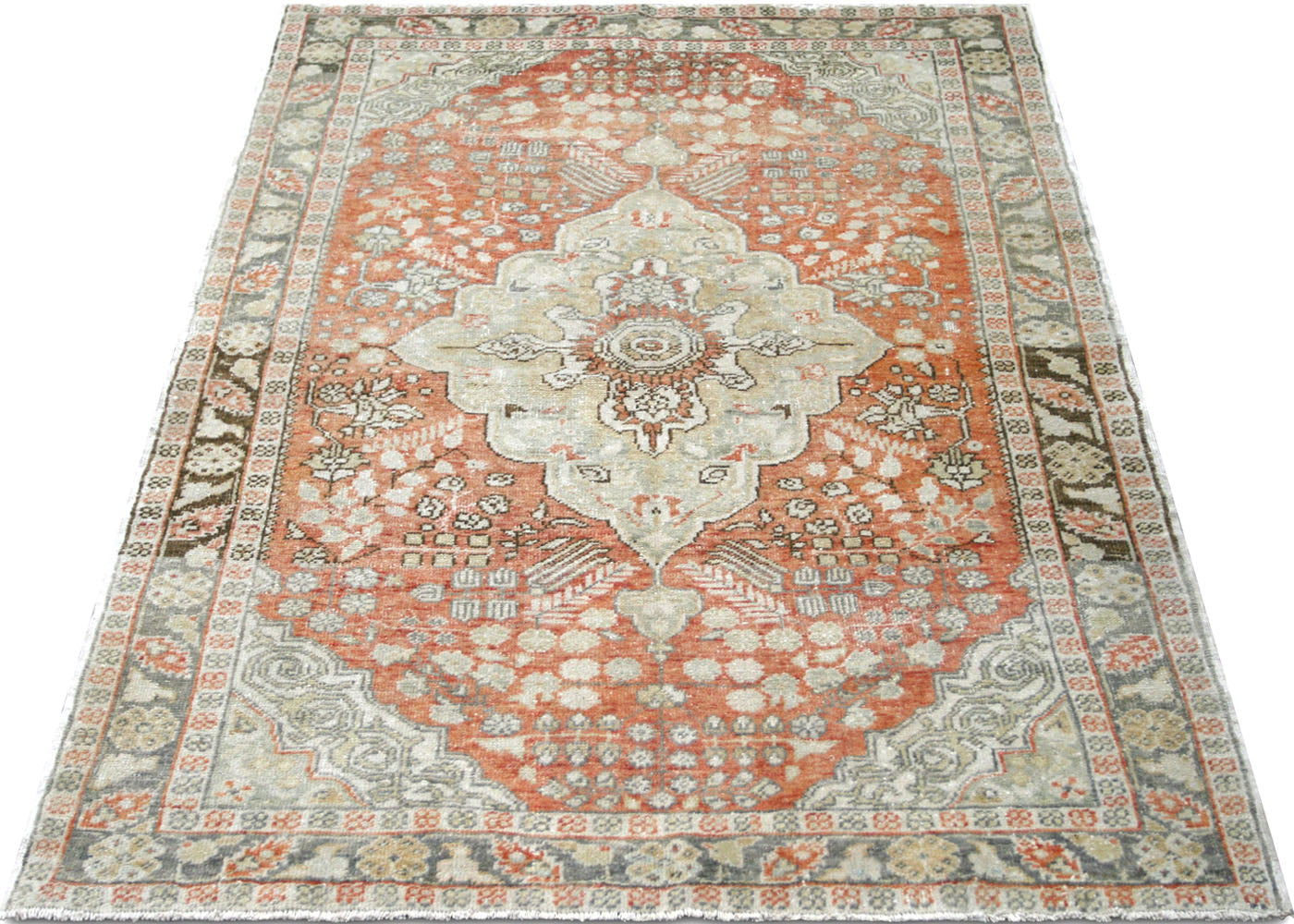 Vintage Turkish Oushak Rug - 4'5" X 6'4"