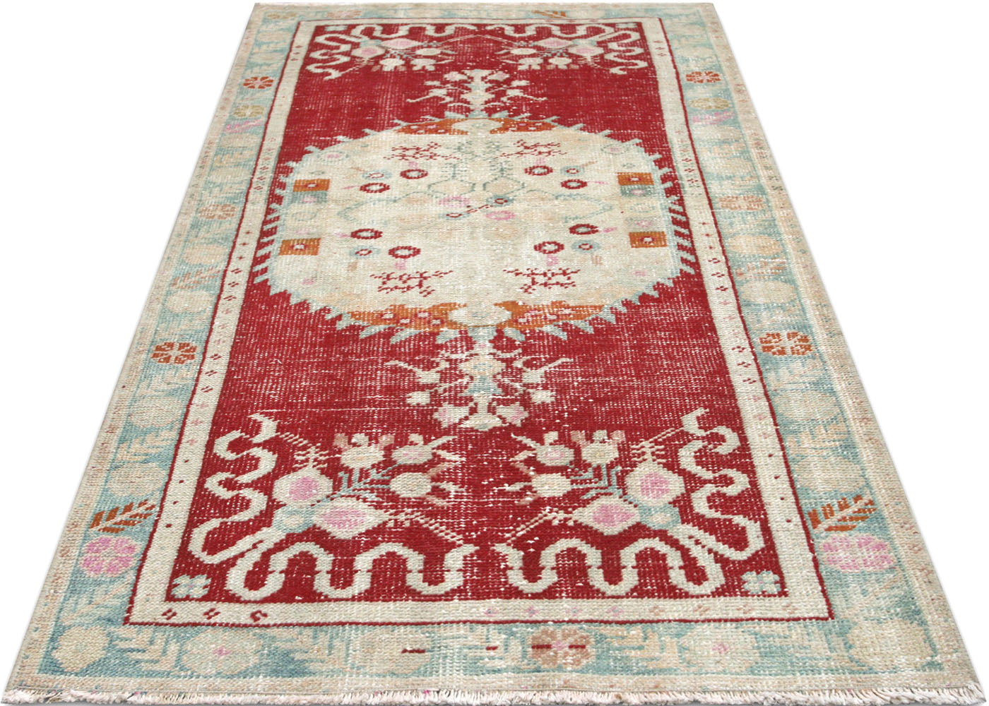 Vintage Turkish Oushak Rug - 2'11" x 6'2"