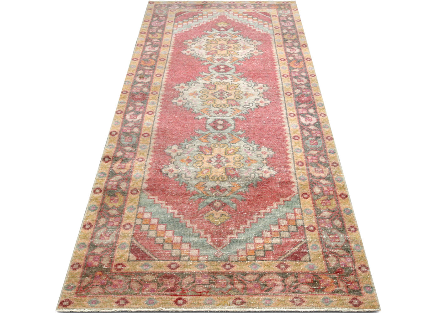 Vintage Turkish Oushak Runner - 3' x 9'3"